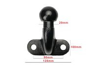 Anhängerkupplungskugel, Kugelkopf Ø50mm, rechtwinklig, schwarz