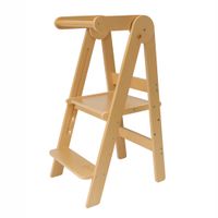 Montessori Lernturm klappbar aus Birkenholz, 3-fach höhenverstellbar