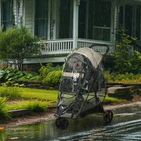 2 in 1 Hundewagen Hundebuggy mit Regenschutz klappbar Katzenbuggy