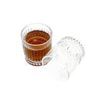 Almina Elisa – 6 Trinkgläser aus Glas mit Rillenstruktur, 240 ml