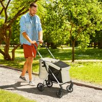 Hundewagen Hundebuggy klappbar für Hunde &amp; Katzen bis 10 kg Katzenbuggy