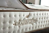 Kollagen Linen Matratze – 34 cm hoch, beidseitig nutzbar, Komfort-Pocket-Federkern H3 bis 120 kg