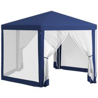 Pavillon 4x3m Sechseckig Wasserabweisend Stabil Winterfest Pavillon