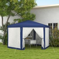 Pavillon 4x3m Sechseckig Wasserabweisend Stabil Winterfest Pavillon