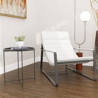 Beistelltisch klappbar Gartentisch Ø46 x 50 cm Rund Balkontisch Schwarz