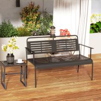 2-Sitzer Gartenbank, wetterfest Sitzbank, wasserabweisend Gartenmöbel