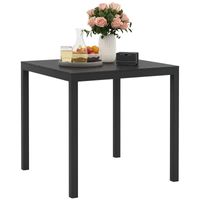 Gartentisch Aluminium 73x73 cm Wetterfest Buffettisch mit Holzoptik Campingtisch