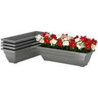 Blumentopf 5er-Set aus Kunststoff 59 x 21 x 16 cm stapelbar Blumentöpfe