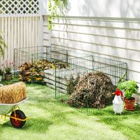 Komposter 1680 Liter, 270 x 90 x 70 cm 3-teilig Schnellkomposter Stahl