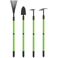 Gartenwerkzeug-Set 4 Stück Gartengeräte-Set mit Schaufel Gartenhacke