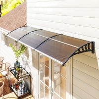 Pultvordach Vordach für Haustür 303x96x27cm mit UV Schutz für draußen