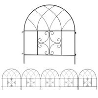 Gartenzaun Zaun Stahl 300 cm x 70 cm hoch Dekorativer Gitterzaun Set