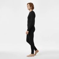Trends4Cents Gaubert Herren Thermo-Unterwäsche Set , Größe L – mit Merinowolle Schwarz