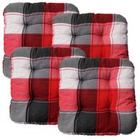 Sitzkissen, 4er-Set, ca. 40 x 40 x 8 cm