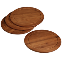 Vesperteller mit Saftrille, 4er Set, FSC