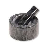 Mörser mit Schlegel, Marmor, grau