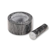 Mörser mit Schlegel, Marmor, grau