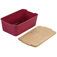 Brotbox, Kunststoff (PP), rot, FSC
