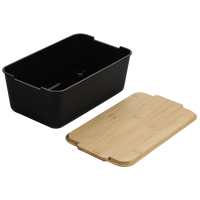 Brotbox, Kunststoff (PP), schwarz, FSC
