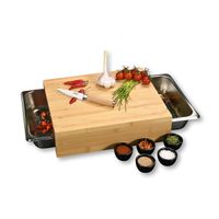 Schneidebrett mit 2 Auffangschalen, FSC