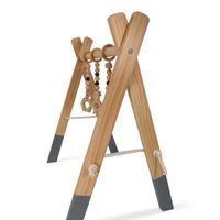 Spielbogen Baby aus Kiefernholz natur, klappbar mit Anhängern