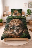 Leopard Design Kuschelige Bettwäsche Baumwolle, 140x200 cm & 70x90 cm