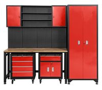 Garagenschrank 6 tlg. Rot