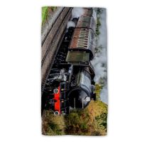 Steam Train Strandtuch aus Baumwoll-Frottee 70x140 cm
