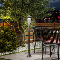 Solar Gartenlaterne 127 cm Gartenlampe mit Kaltweiß LED Licht, IP44