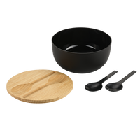 Salatschale, schwarz, Bambus, FSC