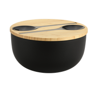 Salatschale, schwarz, Bambus, FSC