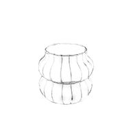 Mulex Elegantes Bubble-Riffle Trinkgläser-Set 2-tlg. – 350 ml