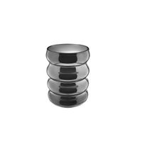 Schwarze Wave-Design Trinkgläser im 4er Set – 300 ml