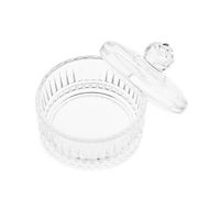 Almina Elisa Vorratsschale aus Glas mit Deckel - Transparent