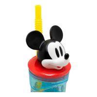 Disney Mickey Mouse Kinderbecher 360 ml – 3D-Design & Strohhalm