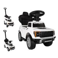 Rutschauto Ford F-150 weiß mit Schiebestange, Bügel und Staufach