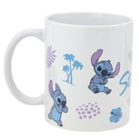 Disney Stitch Keramikbecher 325 ml mit Blätter Design