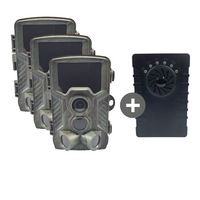 Berger & Schröter | 3x 4K Wildkamera/Melder + Empfänger, Meldung bis 100m