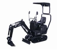 Scheppach Mini-Bagger MIB800-BE Black Edition inkl. Baggerdach