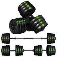 2-in-1 Hantel Set, 30 kg verstellbar Dumbbell Set mit 16 Hantelscheiben Schwarz