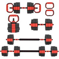 6-in-1 Hantelset Kurzhantel Set Kurzhanteln Langhanteln verstellbar 25 KG