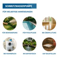 HYUNDAI Schmutzwasser Tauchpumpe TP75014D