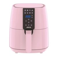 Jocca Heißluftfritteuse 3,8L in ROSA mit 1450W Airfryer LED Touch 8 Programme