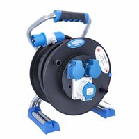 Camping Kabeltrommel mit Spannungsanzeige 25 m, Außenbereich IP44, 3 Steckdosen, Made in Germany