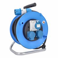 Camping Kabeltrommel mit Spannungsanzeige 25 m, Außenbereich IP44, 3 Steckdosen, Made in Germany