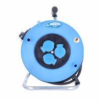 Camping Kabeltrommel 25 m, Außenbereich IP44, 3 Steckdosen, Made in Germany