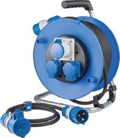 Camping SET Kabeltrommel 25 m + CEE-Verlängerung 1,5 m, Außenbereich IP44