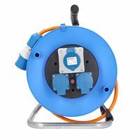 Camping Kabeltrommel mit Spannungsanzeige 25 m, Außenbereich IP44, 3 Steckdosen, Made in Germany