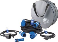 Camping SET Adapterleitung, CEE-Verlängerungskabel und Taschenlampe IP44