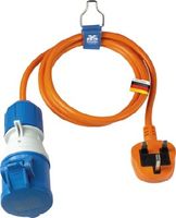 Adapterkabel 1,5 m British Standard BS1363 Typ G auf CEE Kupplung mit Spannungsanzeige, IP44